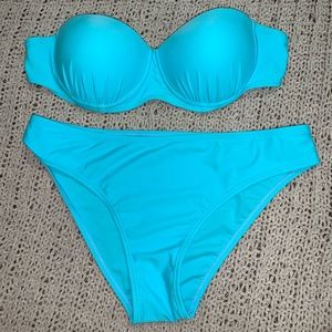 Blue bathing suit set